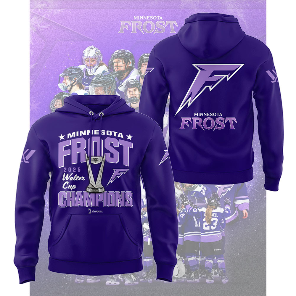 Minnesota Frost Champions Walter Cup 2025 Hoodie Ice Hockey Fan Gifts-1