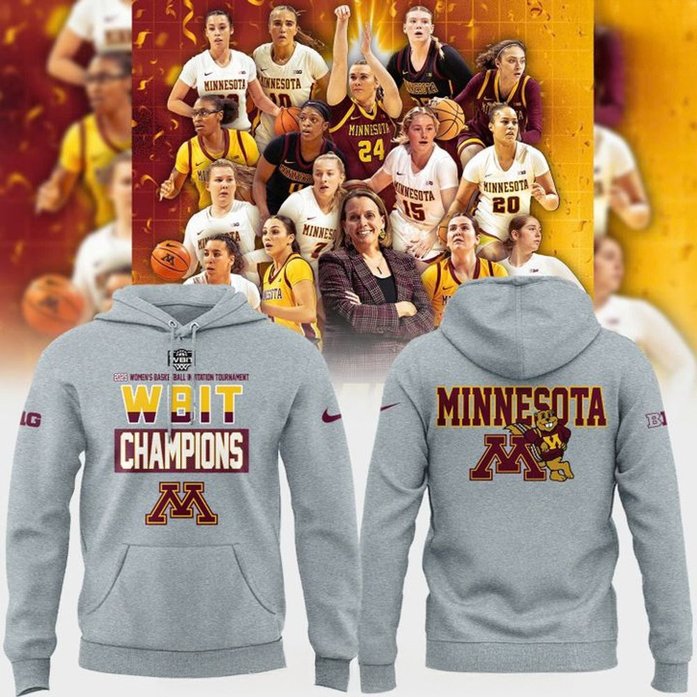 Minnesota Golden Gophers WBIT Champions Special Hoodie Minnesota Golden Gophers Merch For Fans-1