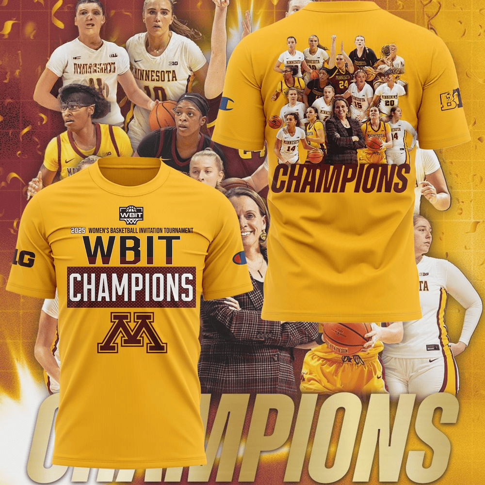 Minnesota Golden Gophers Women's Basketball WBIT Champions Shirt Minnesota Golden Gophers Merch-1