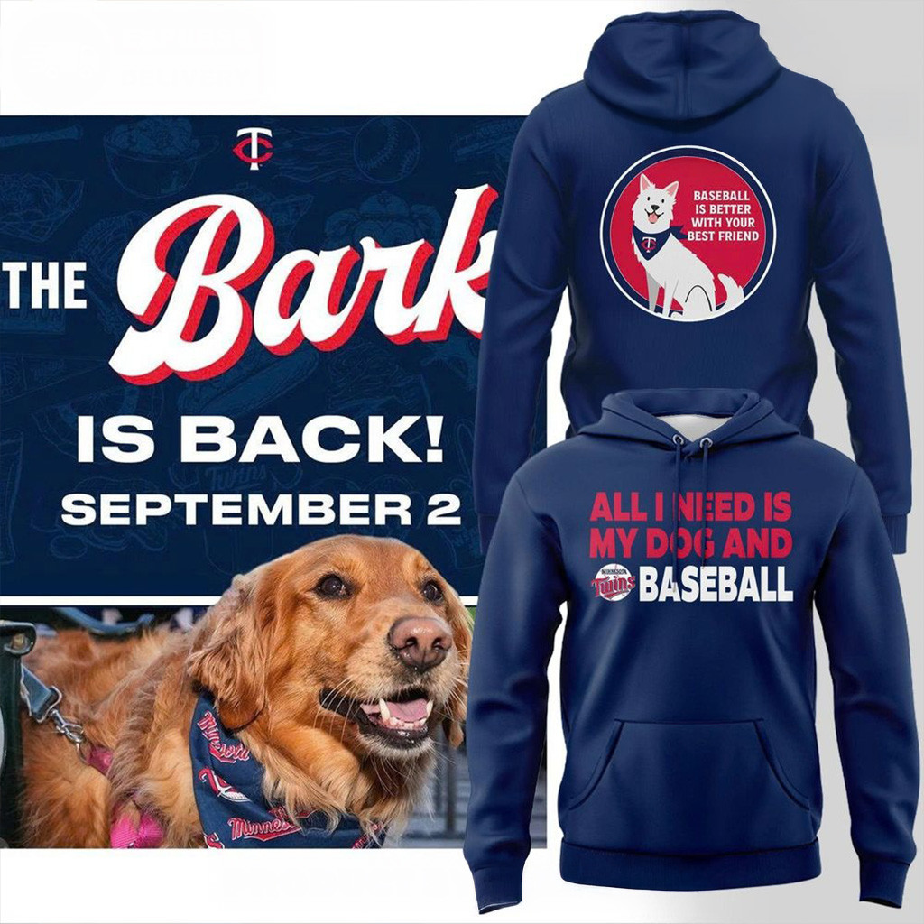 Minnesota Twins Bark At The Park 2025 Hoodie Minnesota Twins Merch Gifts For Fans-1
