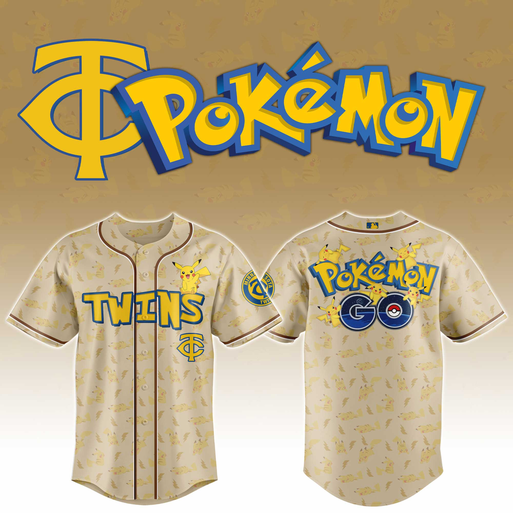 Minnesota Twins Mlb X Pokemon Go Master Baseball Jersey For Fans-1