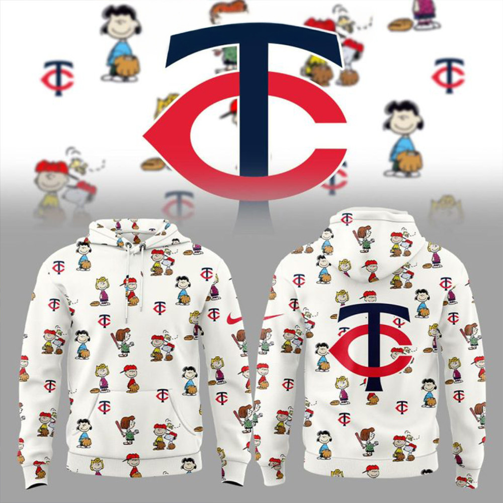 Minnesota Twins Peanuts 75th Anniversary Hoodie Cool Gifts For Basketball Fans-1
