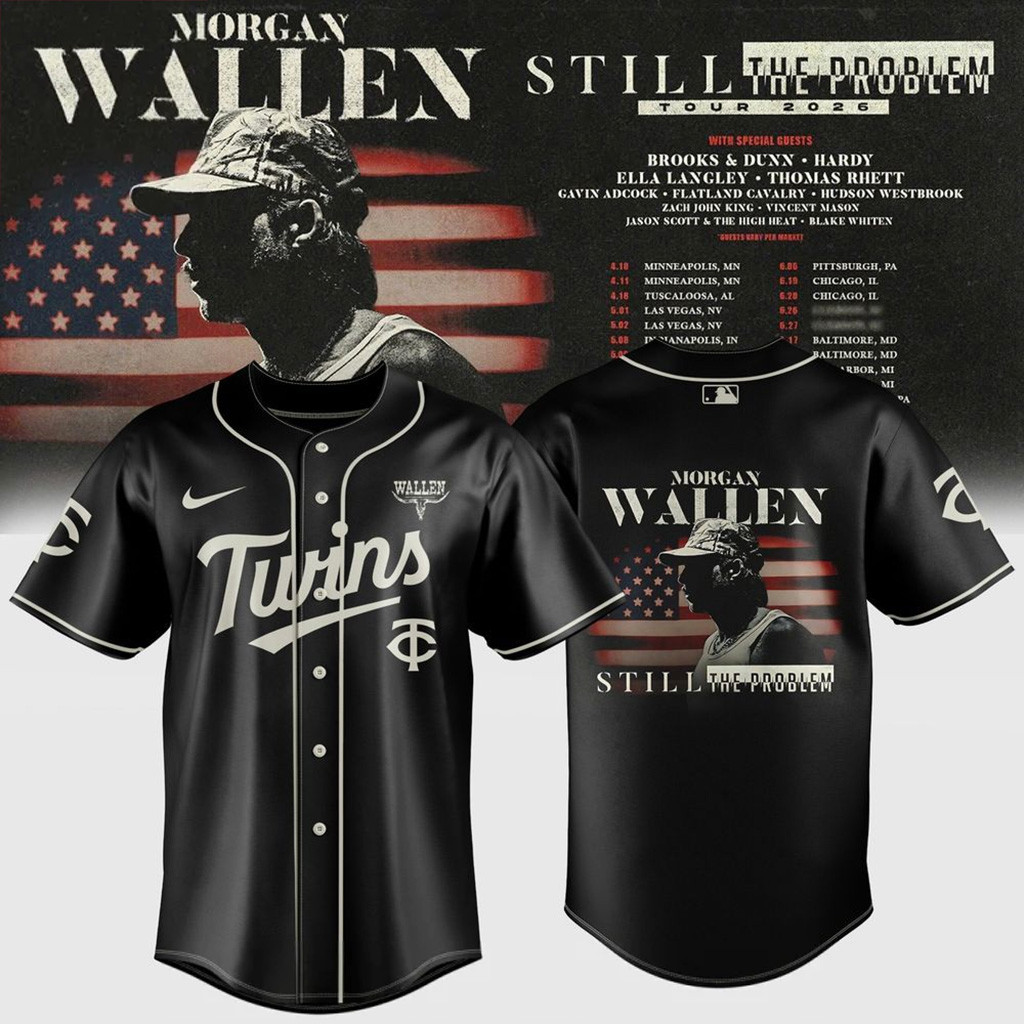 Minnesota Twins x Morgan Wallen Still The Problem Tour Jersey Twins Merch Xmas Presents For Him-1