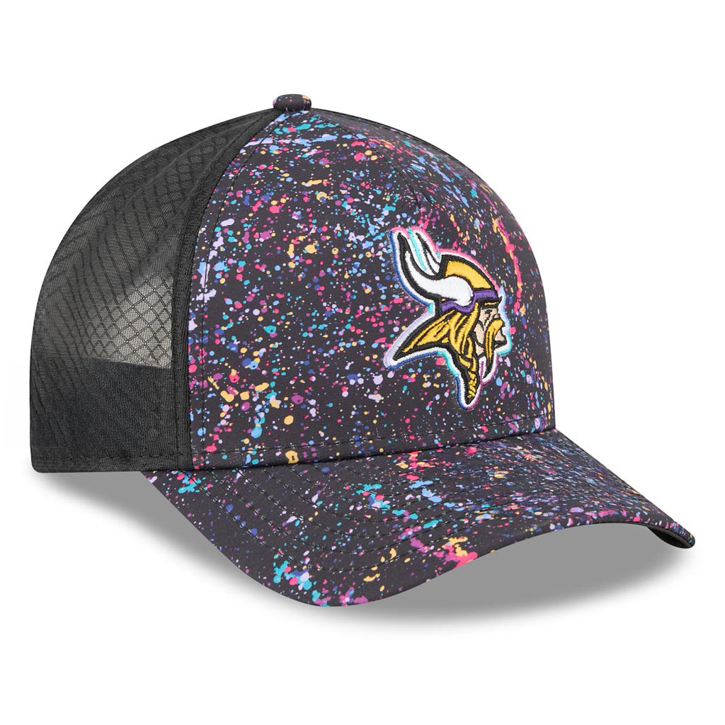 Minnesota Vikings Crucial Catch NFL Embroidered Trucker Hat 2025 Rainbow Vikings Merch-1