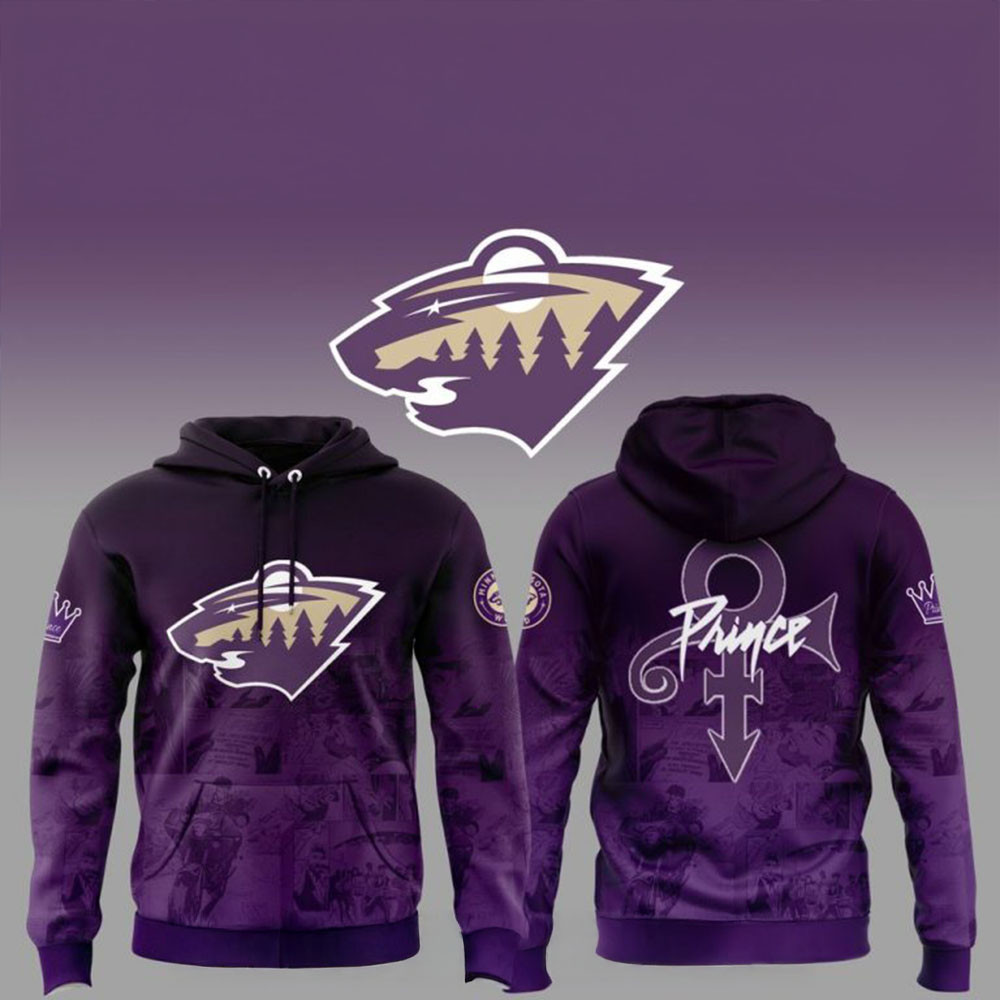 Minnesota Wild 2025 x Prince Night Hoodie Father's Day Special Gifts For Dad-1
