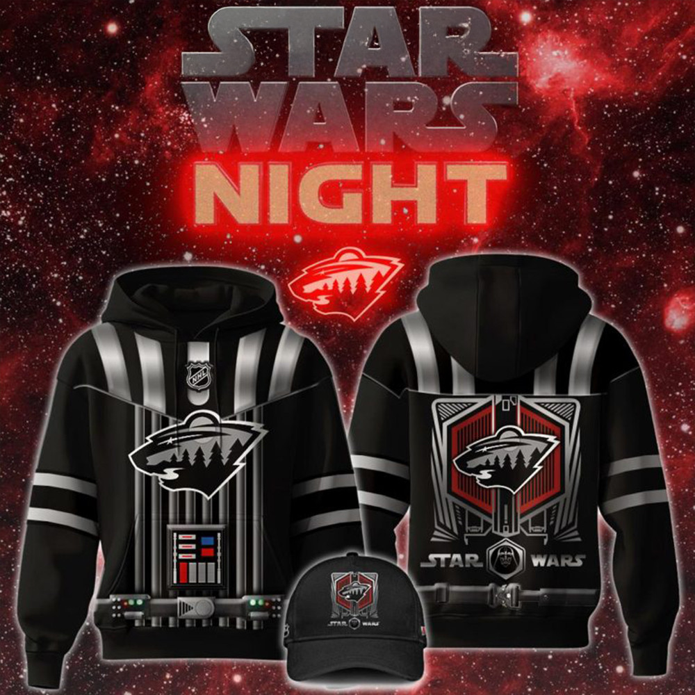 Minnesota Wild The Memories Star Wars Dark Side Night 2024 Hoodie Great Gifts For Hockey Fans-1