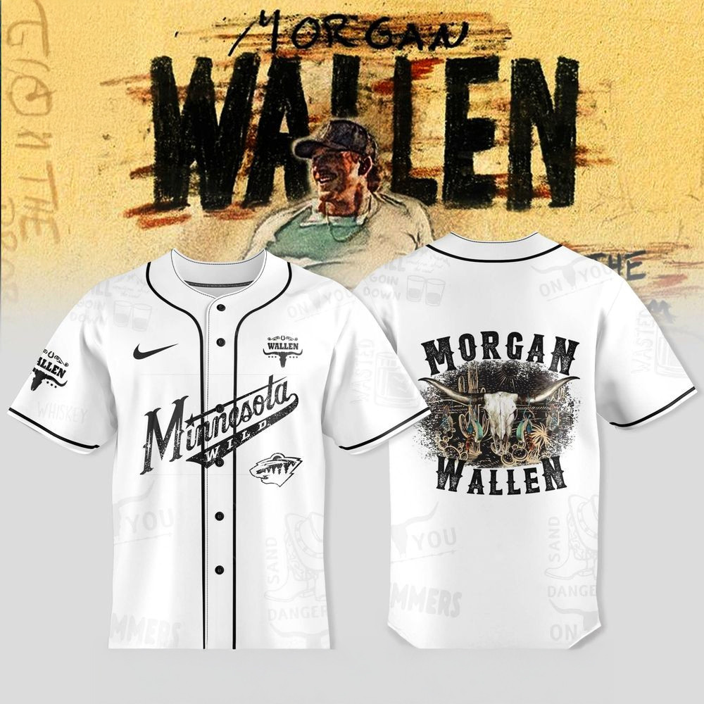 Minnesota Wild X Morgan Wallen Tour Merch 2025 Jersey Fan Merch Gifts For Dad-1