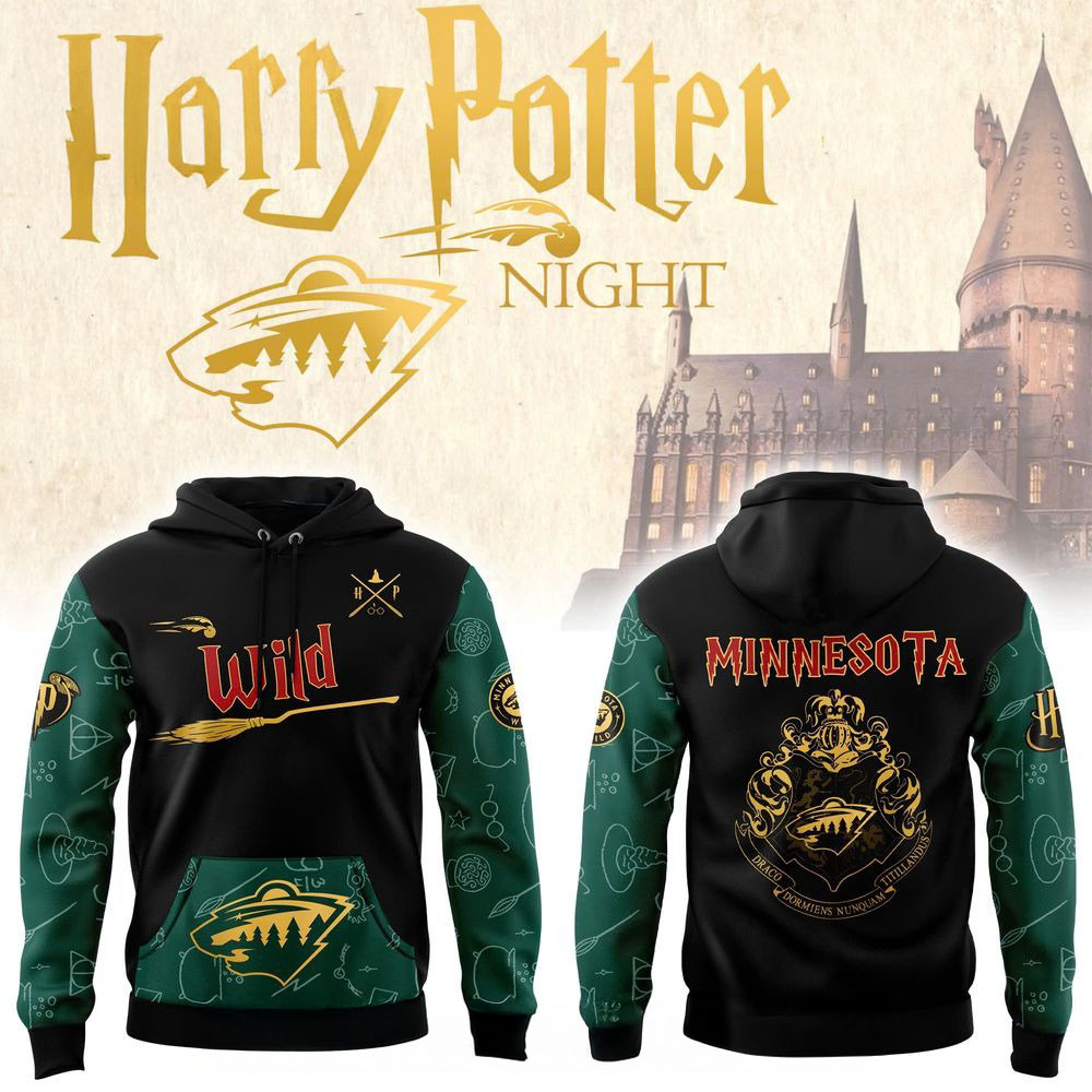 Minnesota Wild x Harry Potter Night Heritage Hoodie Father's Day Special Gifts For Dad-1