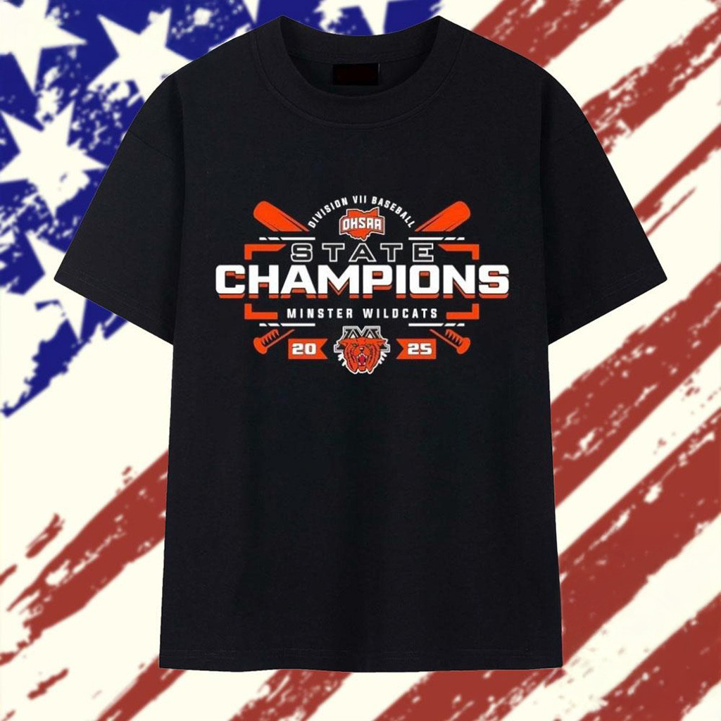 Minster Wildcats 2025 Mhsaa Division Vii Baseball State Champions Shirt Gifts For Baseball Fans-1 Minster Wildcats 2025 Mhsaa Division Vii Baseball State Champions Shirt Gifts For Baseball Fans-1