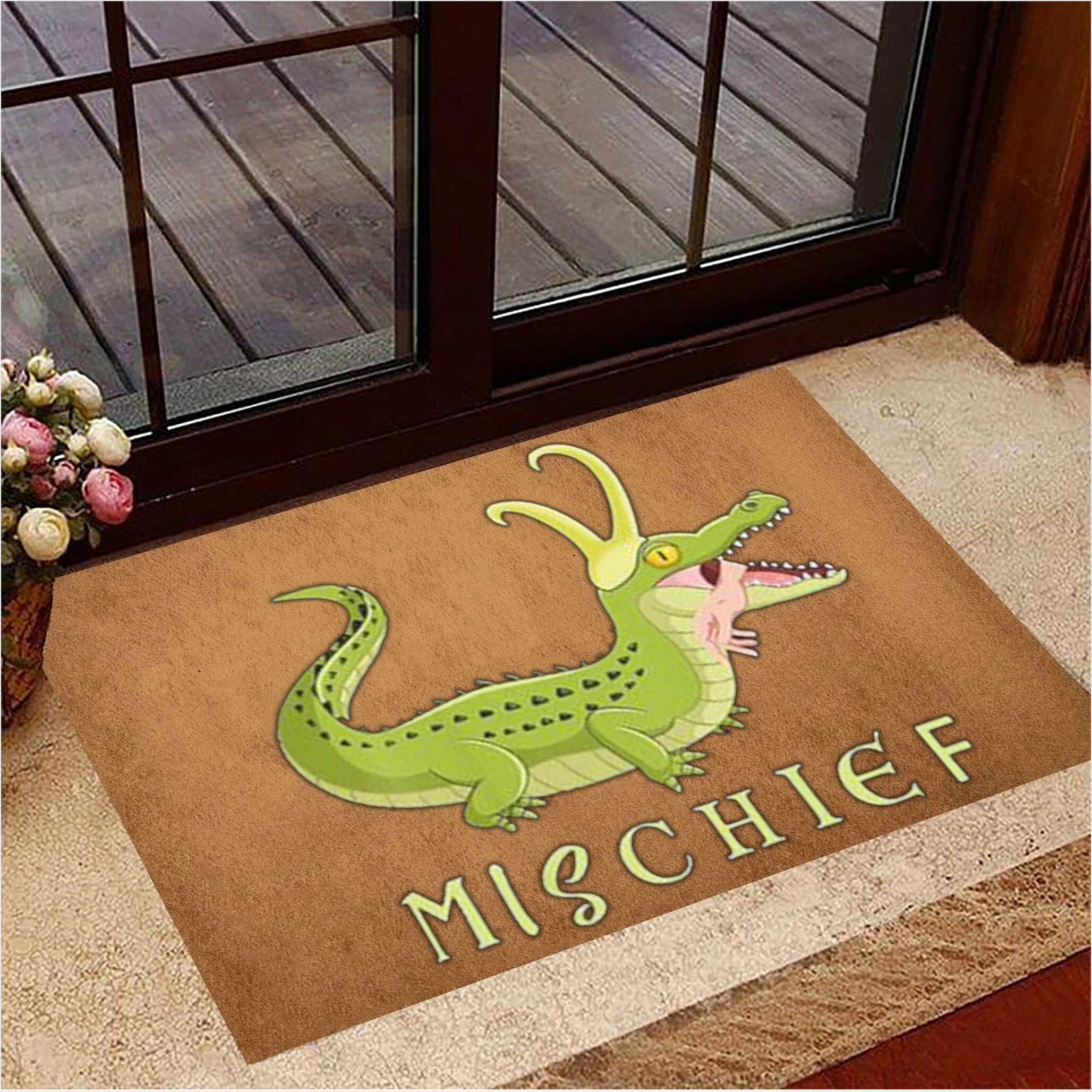 Mischief Doormat Alligator Loki Welcome Mat Home Decoration Birthday Gifts For Best Friend-1