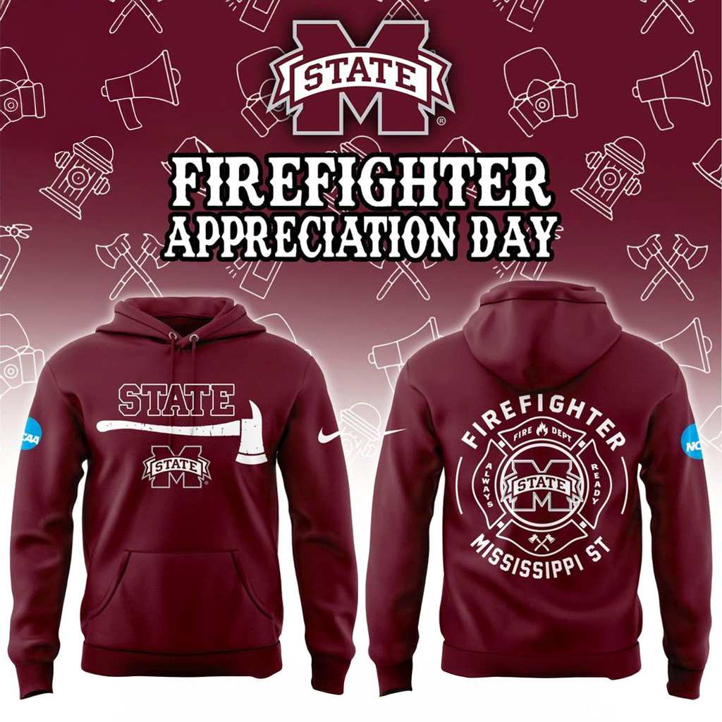 Mississippi State Bulldogs Firefighter Application Day Hoodie Bulldogs Merch Xmas Gifts For Dad-1