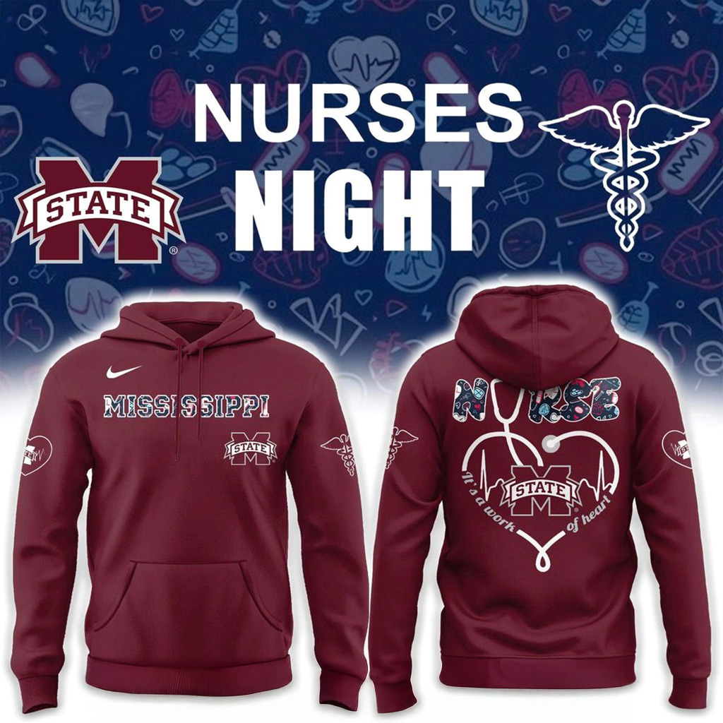 Mississippi State Bulldogs Nurses Night Hoodie Bulldogs Merch Christmas Ideas For Boyfriend-1