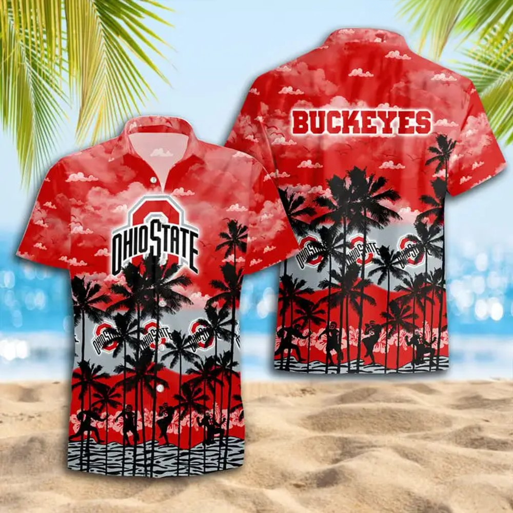 Mistmerch Ohio State Buckeyes Hawaiian Shirt Ohio State Buckeyes Merch Father's Day Presents-1