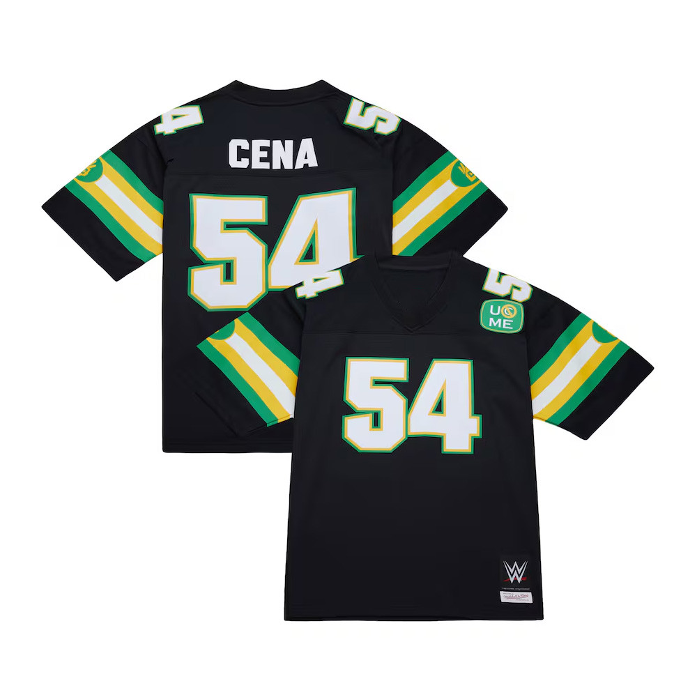 Mitchell And Ness Black John Cena You Can't See Me Legacy Football Jersey Gift For Fans-1