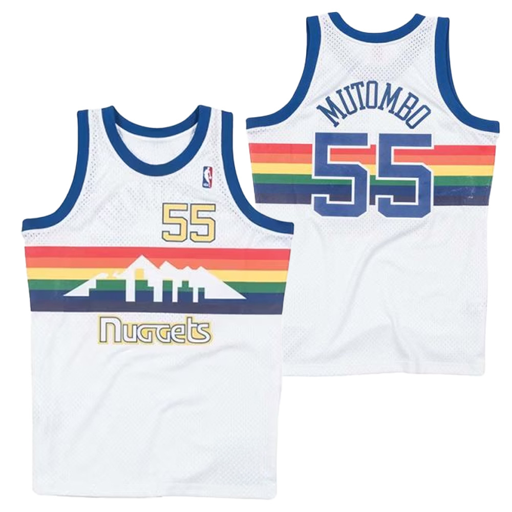 Mitchell And Ness Denver Nuggets Dikembe Mutombo Swingman 2 0 1991-1992 Jersey Fans Gifts-1