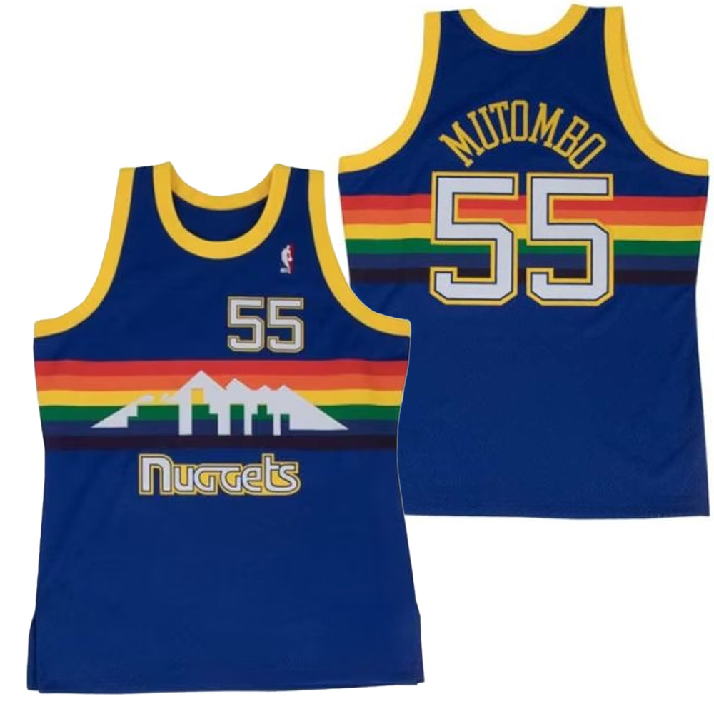 Mitchell And Ness Denver Nuggets Dikembe Mutombo Swingman 2 0 1991-1992 Jersey-1