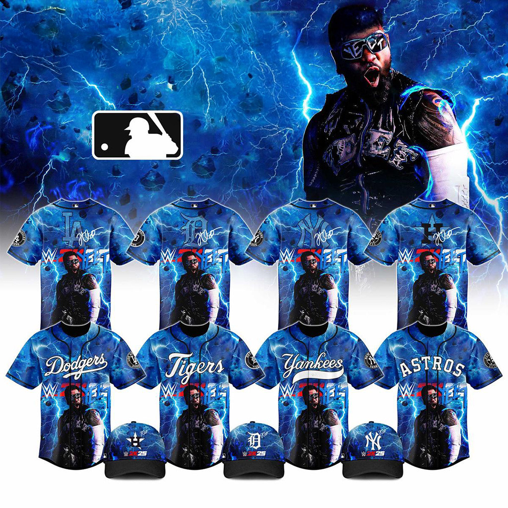 Mlb All Teams X Jey Uso Wwe 2025 Jersey-1
