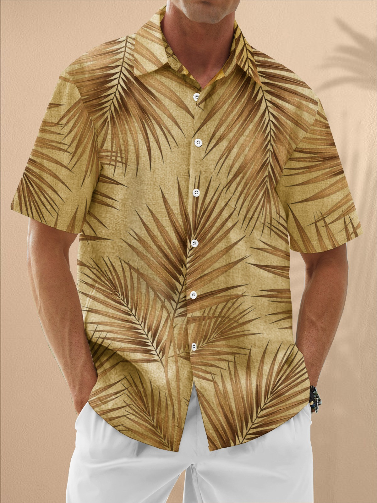 Moisture Wicking Floral Chest Pocket Hawaiian Shirt Gift For Men-1