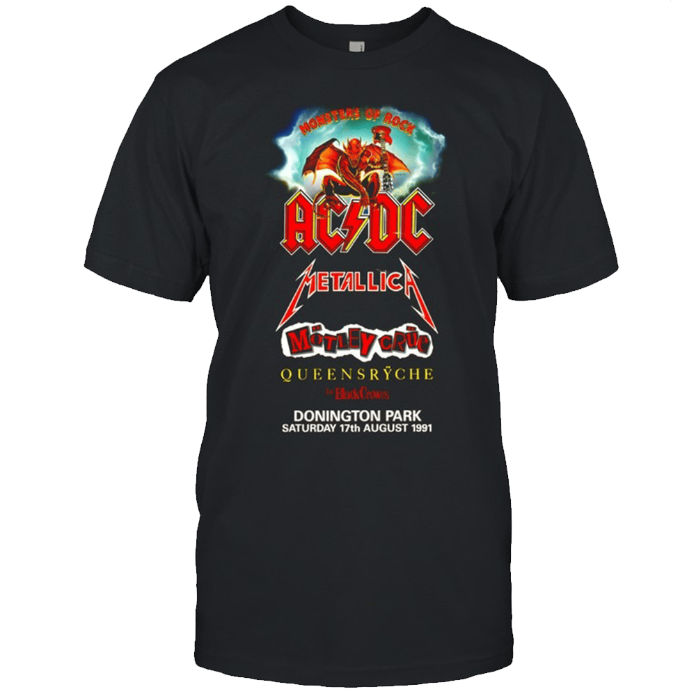 Monsters Of Rock Merch Monsters Of Rock ACDC Metallica T-Shirt Sentimental Father's Day Gifts-1
