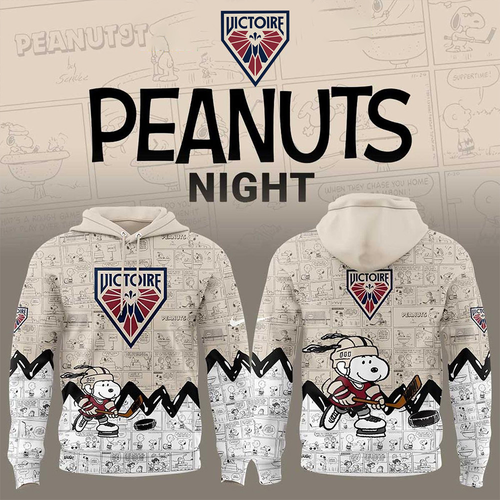 Montreal Victoire 75th Anniversary Of Peanuts Hoodie Gifts For Hockey Fan-1