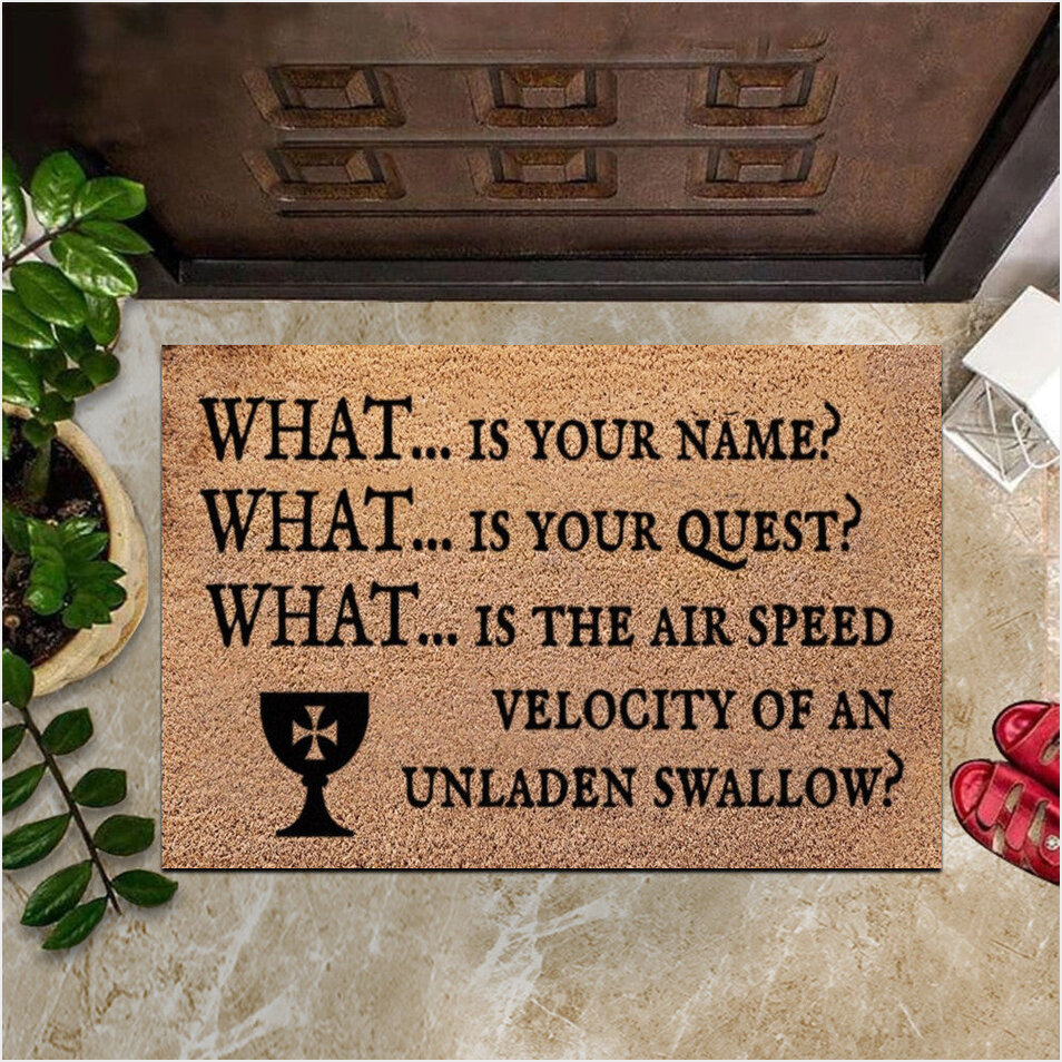 Monty Python Doormat Monty Python And The Holy Grail Doormat What Is Your Name What Is Your-1