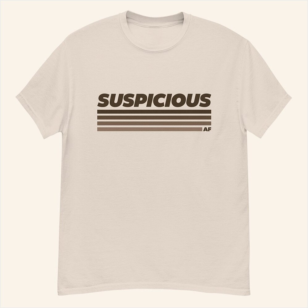 Morgan Jay Merch Suspicious AF T-Shirt Gift Ideas For Music Lovers Birthday Gifts For Besties-1