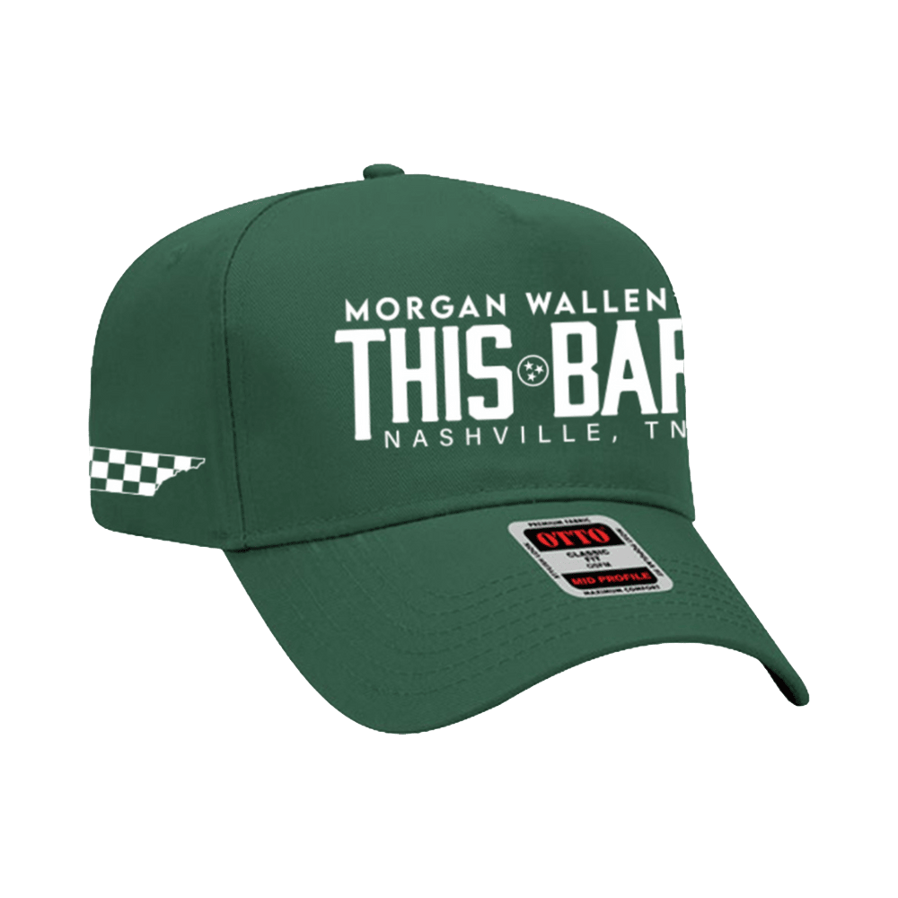 Morgan Wallen Hat Green This Bar Checkered State Hat Perfect Father's Day Gifts-1