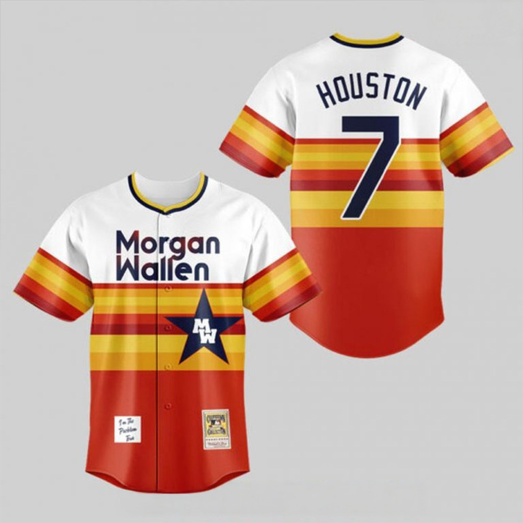 Morgan Wallen Live In Houston Astros Special Baseball Jersey Presents For Music Lovers-1