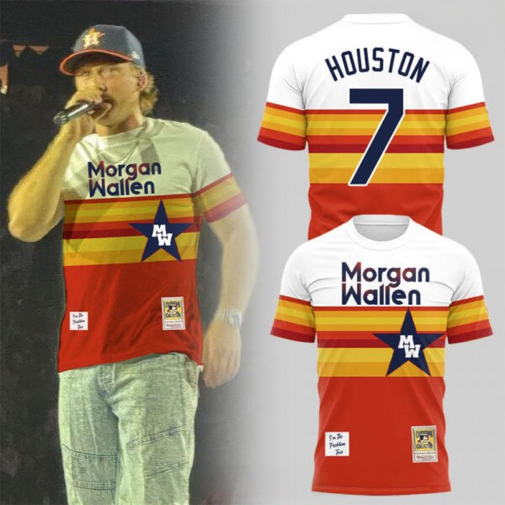 Morgan Wallen Live in Houston Astros Special T-Shirt Music Gift Ideas For Guys-1