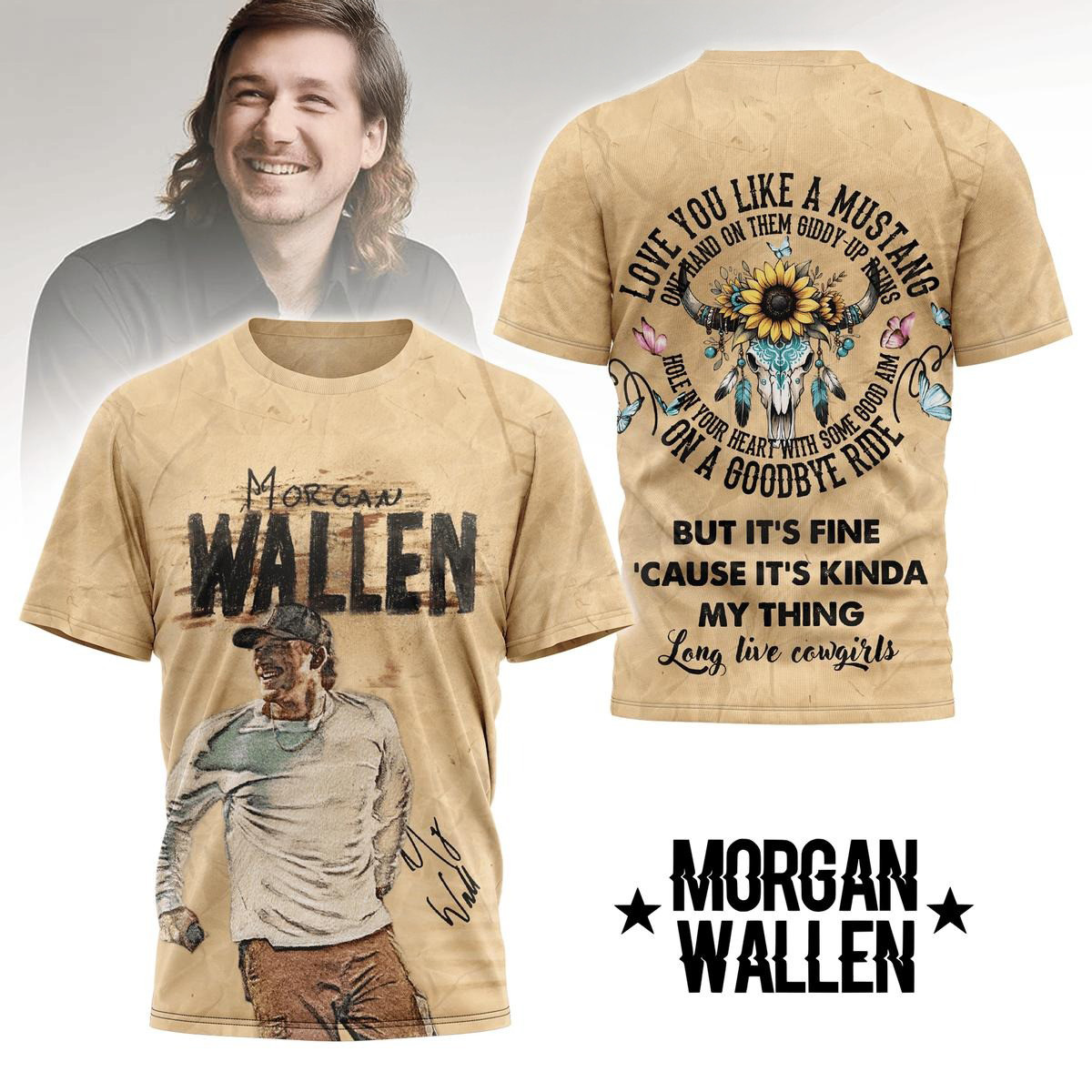 Morgan Wallen Love You Like A Mustang Shirt Fan Merch Gift Ideas For Boyfriend-1