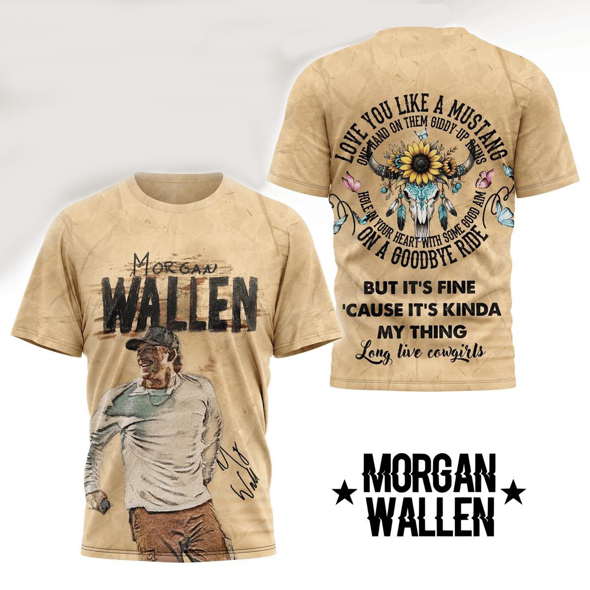 Morgan Wallen Love You Like A Mustang Shirt Fan Merch Presents For Dad-1
