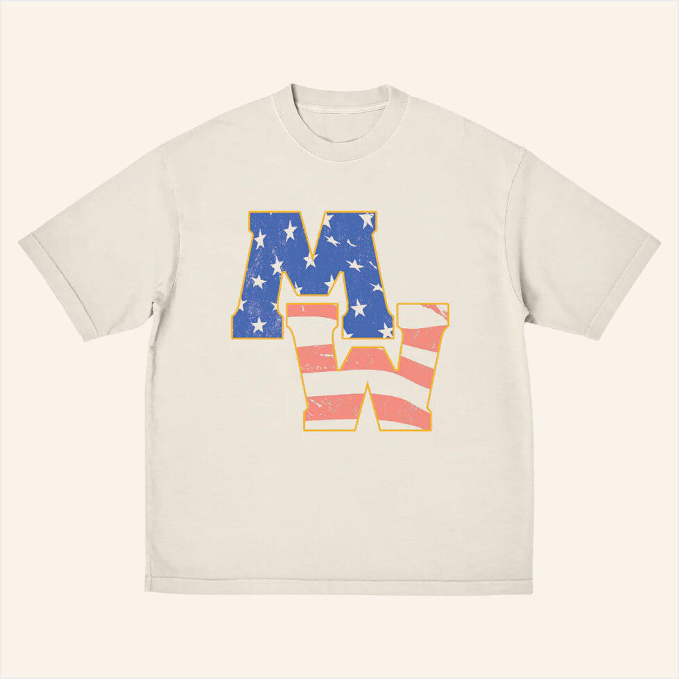 Morgan Wallen Merch MW Stars And Stripes T-Shirt Best Gifts For Music Lovers Gifts For BFF-1