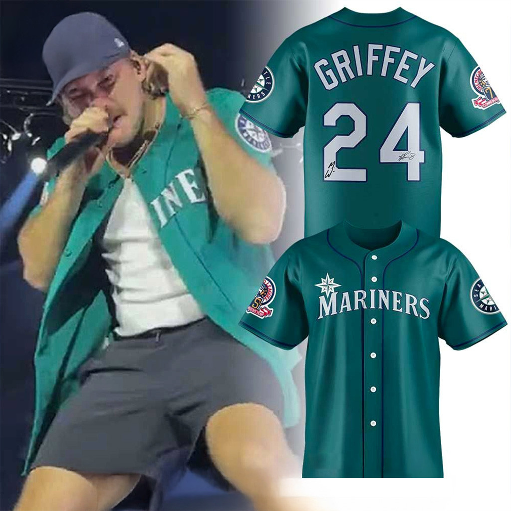 Morgan Wallen X Seattle Mariners Baseball Jersey Fan Merch Gifts For Husband-1