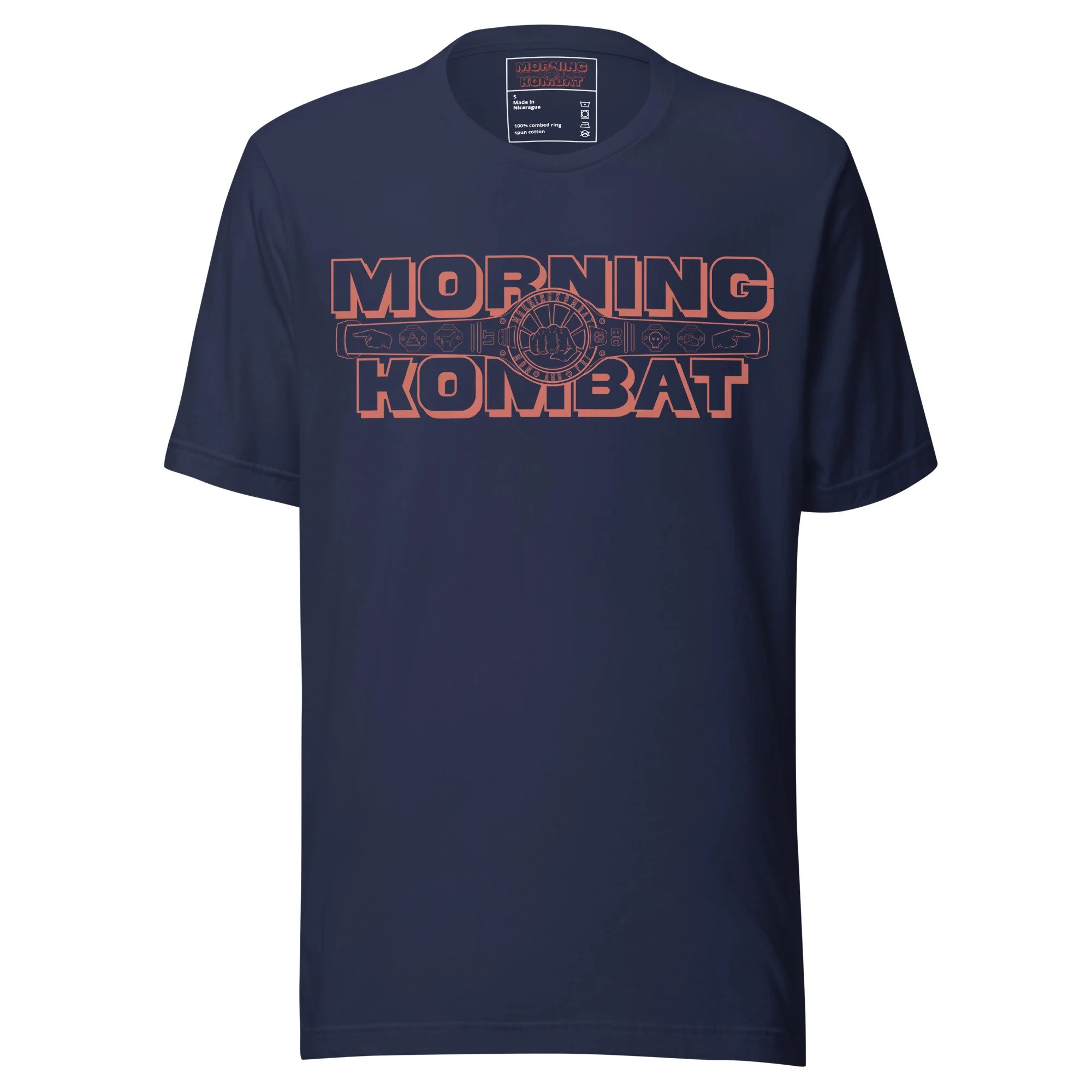 Morning Kombat Merch Navy Morning Kombat T-Shirt Top Father's Day Gifts-1