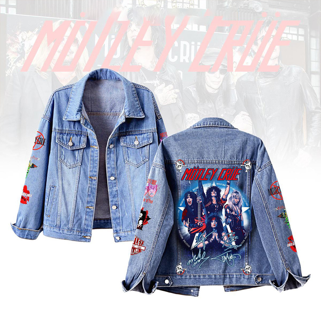 Motley Crue World Tour 2025 Denim Jacket Fan Merch Gifts For Husband-1