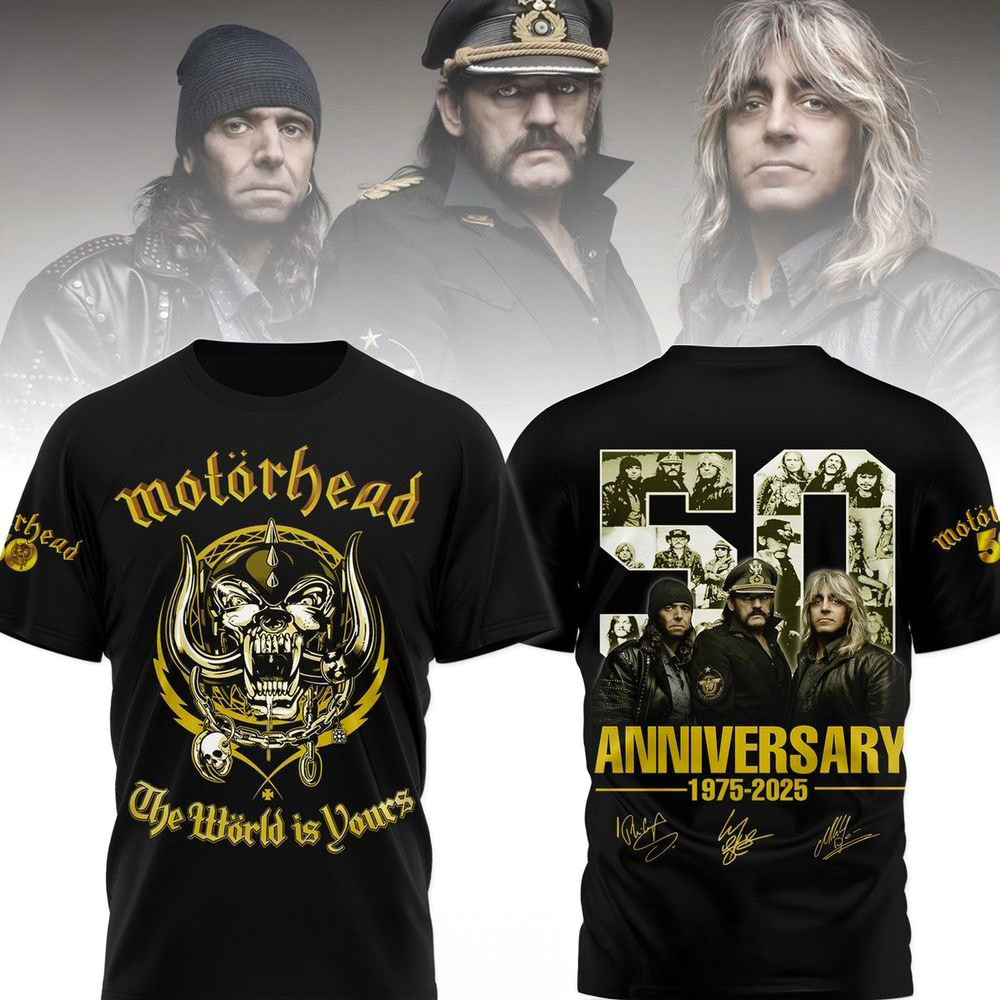 Motorhead 50th Anniversary 1975 2025 T-Shirt Motorhead Merch Father's Day Gifts-1