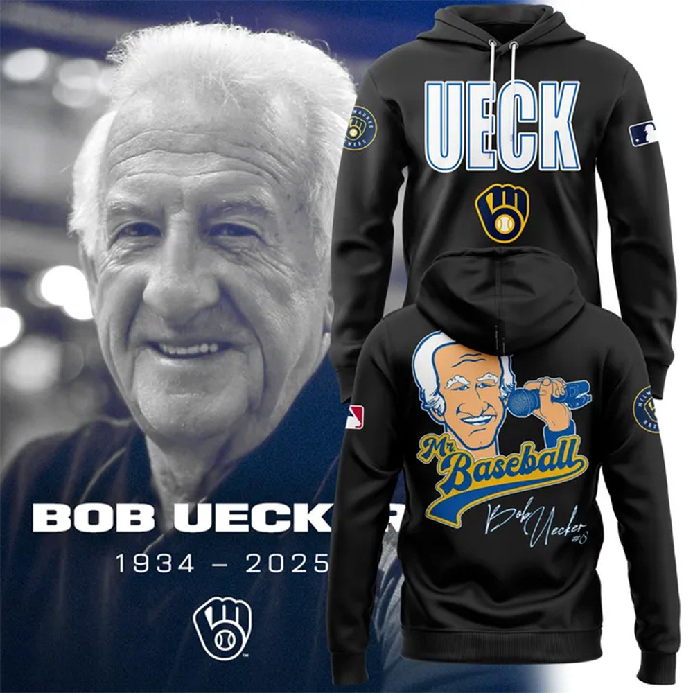 Mr Baseball Bob Uecker Baseball Tribute Milwaukee Brewers Hoodie Cool Gifts For Hockey Fans-1