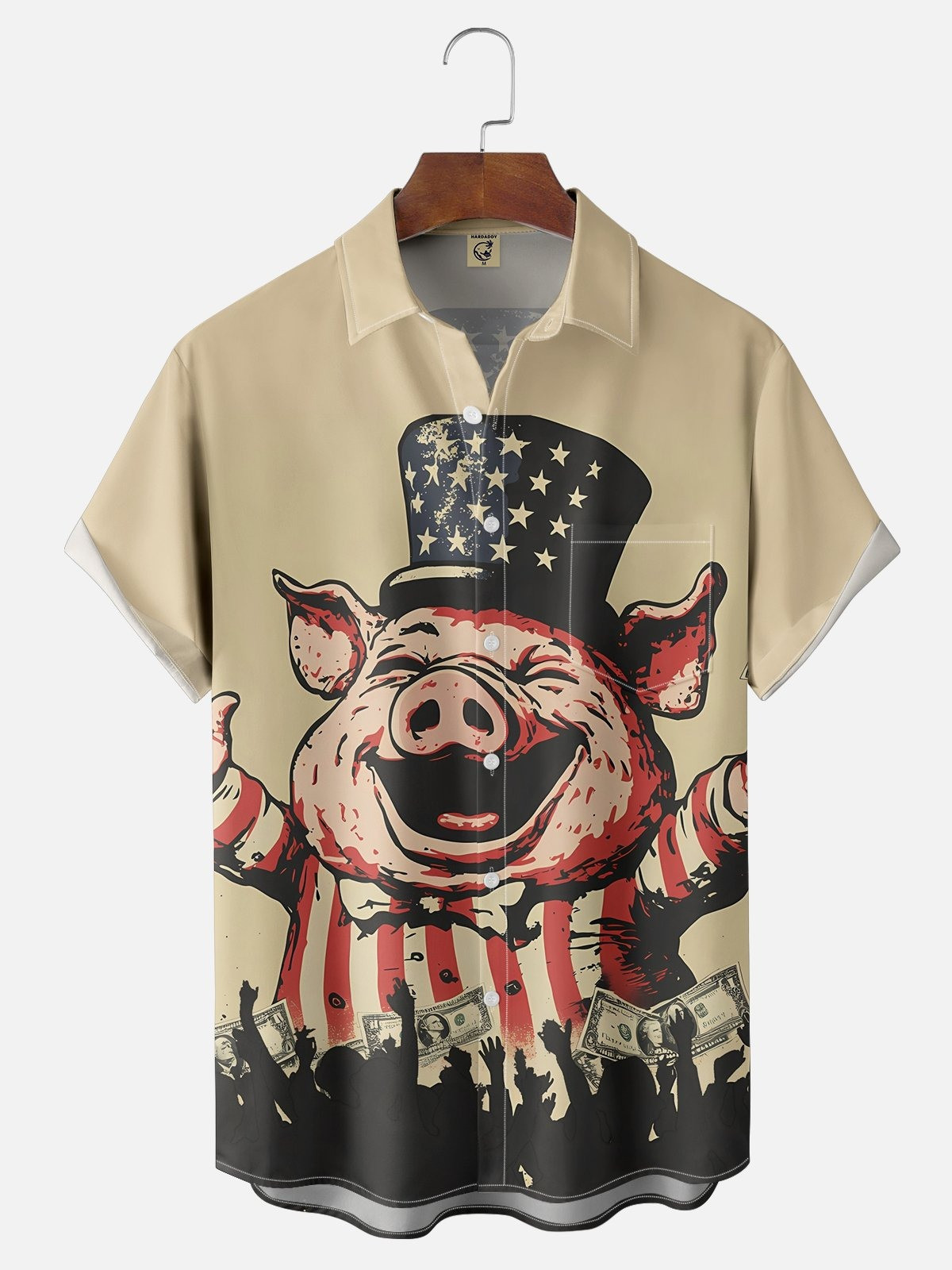 Mr. President Pig Chest Pocket Casual Shirt-1