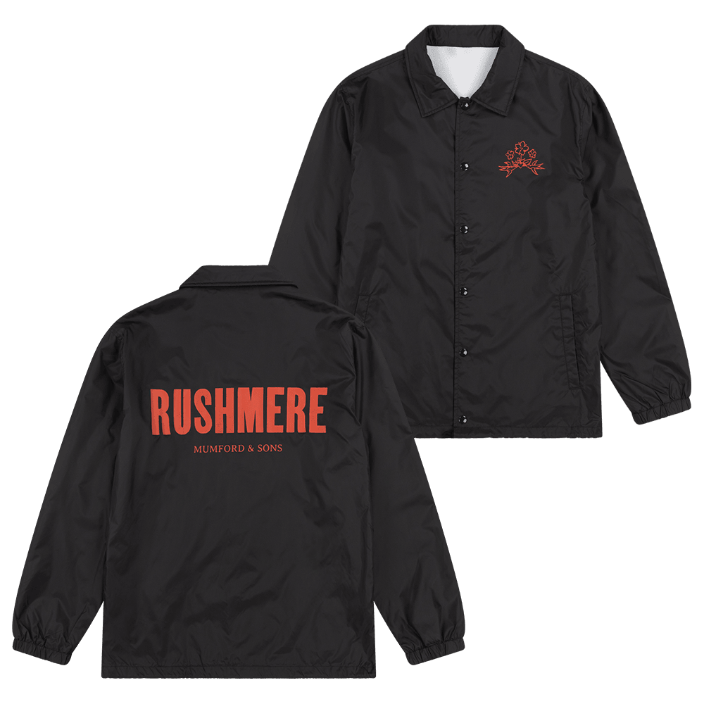 Mumford And Sons Merch Black Rushmere Coach Jacket Rock Band Gifts For Fans-1