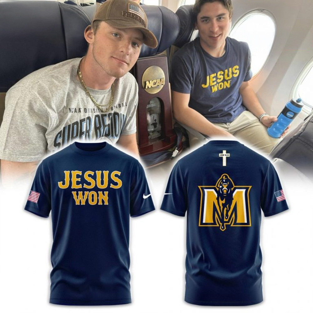 Murray State Baseball x Jesus Won 2025 Special T-Shirt Baseball Player Gift Ideas-1