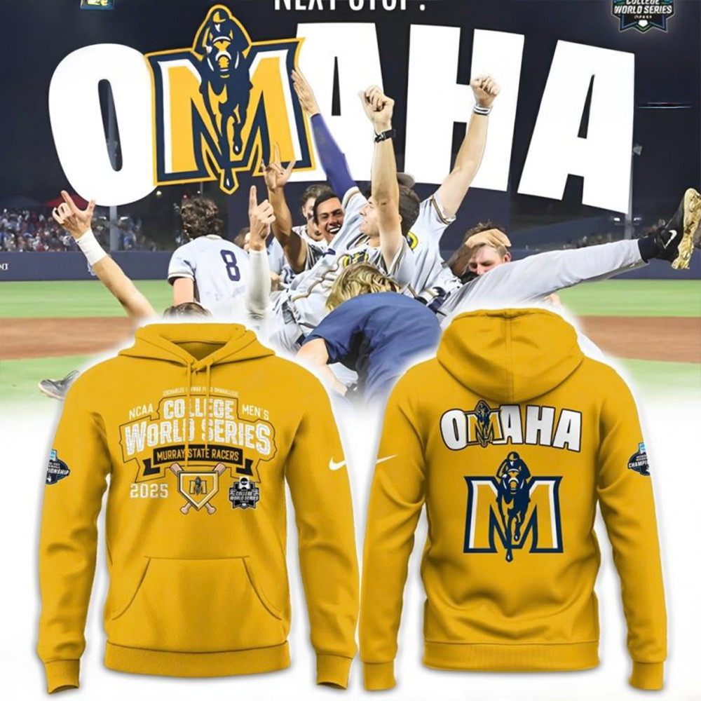 Murray State NCAA Baseball Men's World Series 2025 Hoodie NCAA Merch Baseball Lover Gift Ideas-1