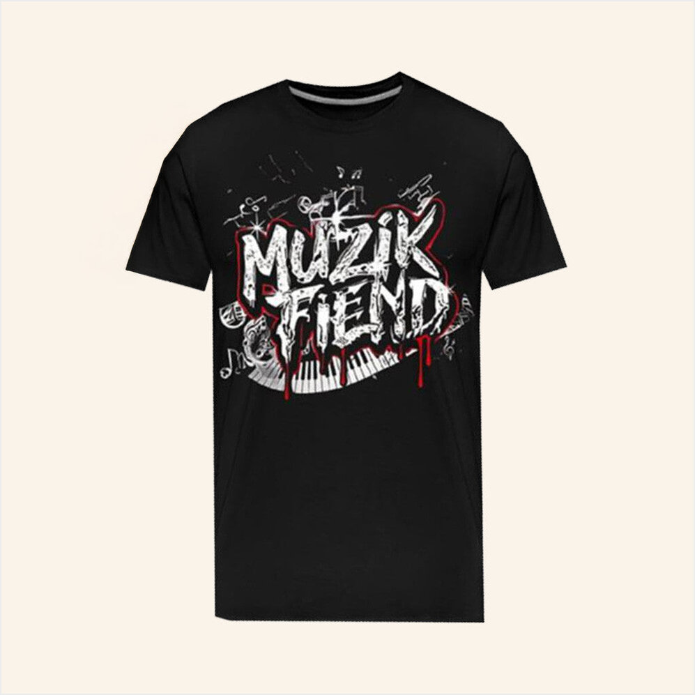 Muzik Fiend Merch Muzik Fiend Logo T-Shirt Dad Gift Ideas Birthday Gifts For Fans-1