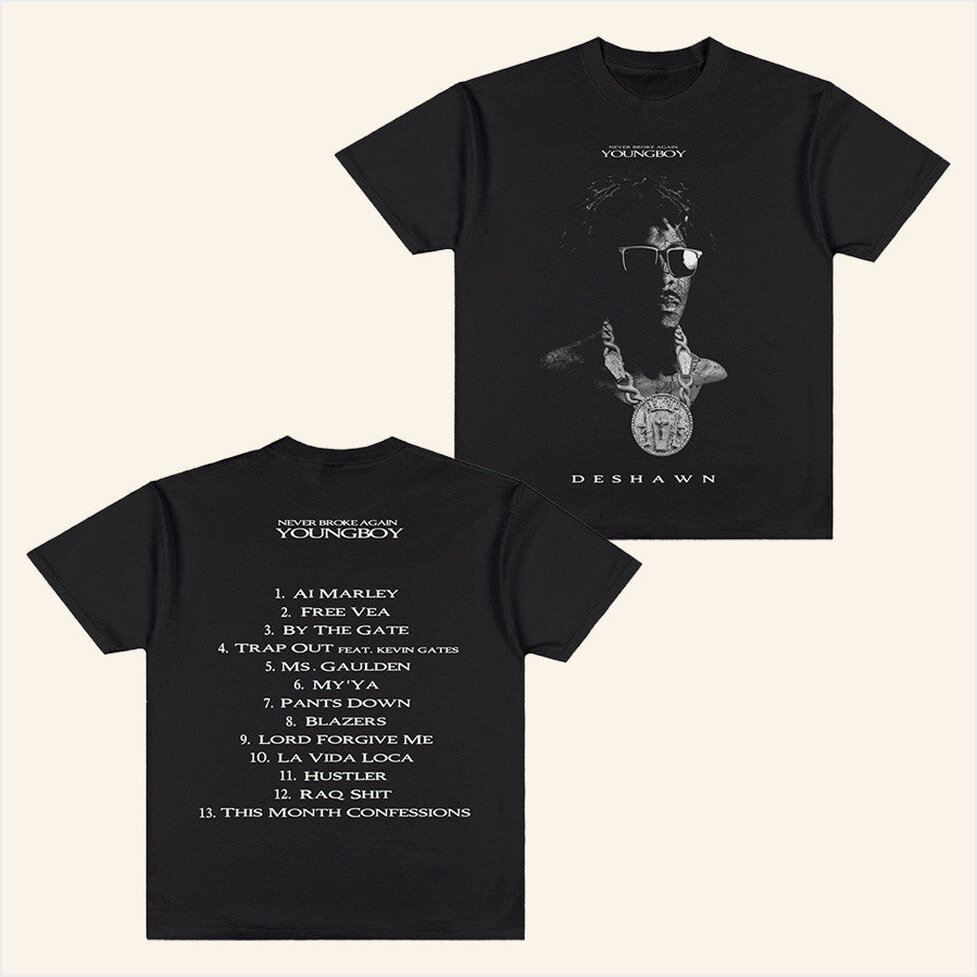 NBA Youngboy Merch Deshawn Shirt Birthday Gift Ideas For Fans Gifts For Best Friend Christmas Presents-1