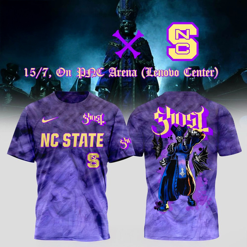 NC State X Ghost Band World Tour 2025 T-Shirt Fan Merch Gift Ideas For Husband-1