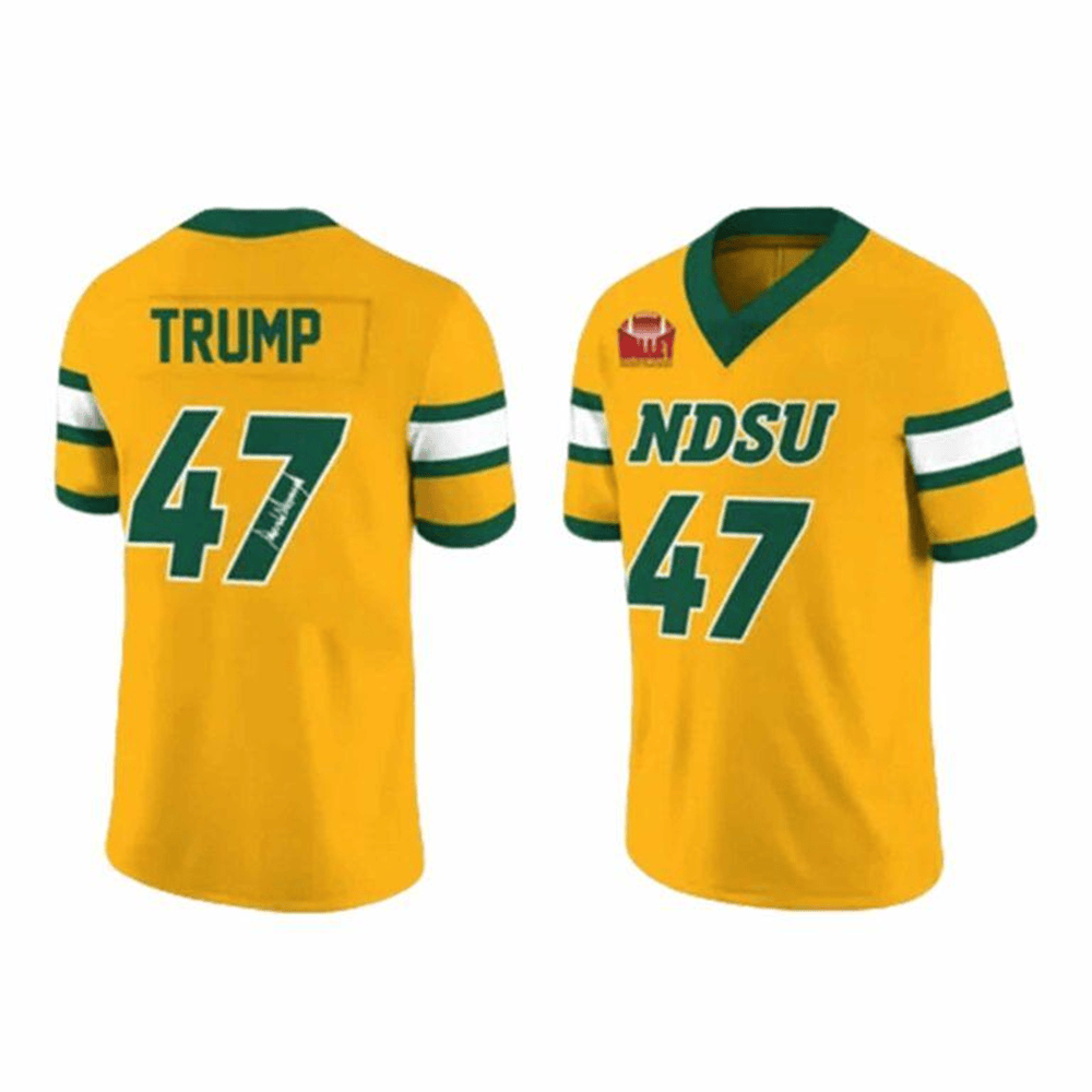 NDSU Football x Donald Trump Football Jersey Father's Day Presents For Dad To Be-1