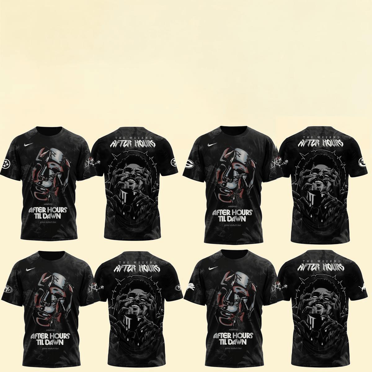 NFL All Teams X The Weeknd World Tour 2025 T-Shirt NFL Merch Gifts For Him-1