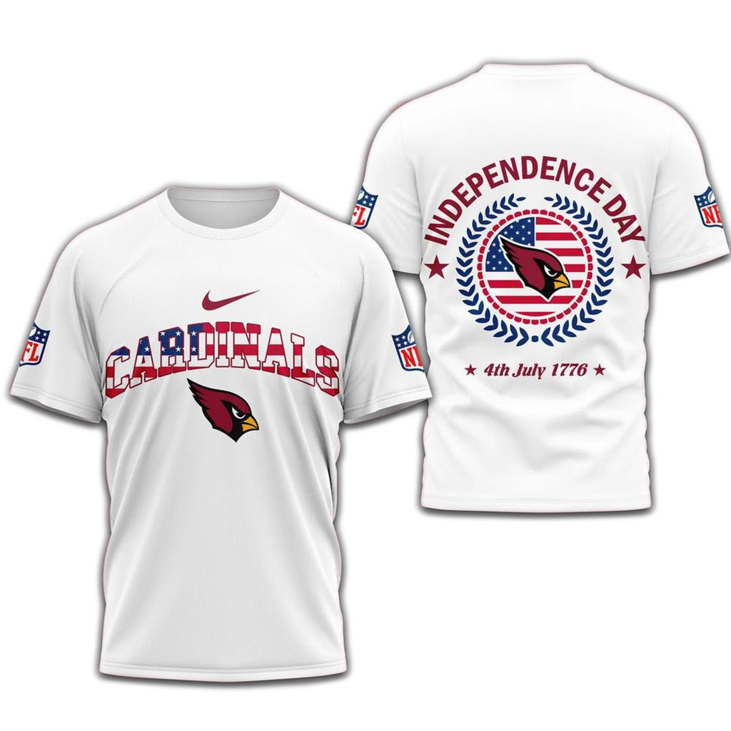 NFL Arizona Cardinals Football Team Independence Day T-Shirt-1