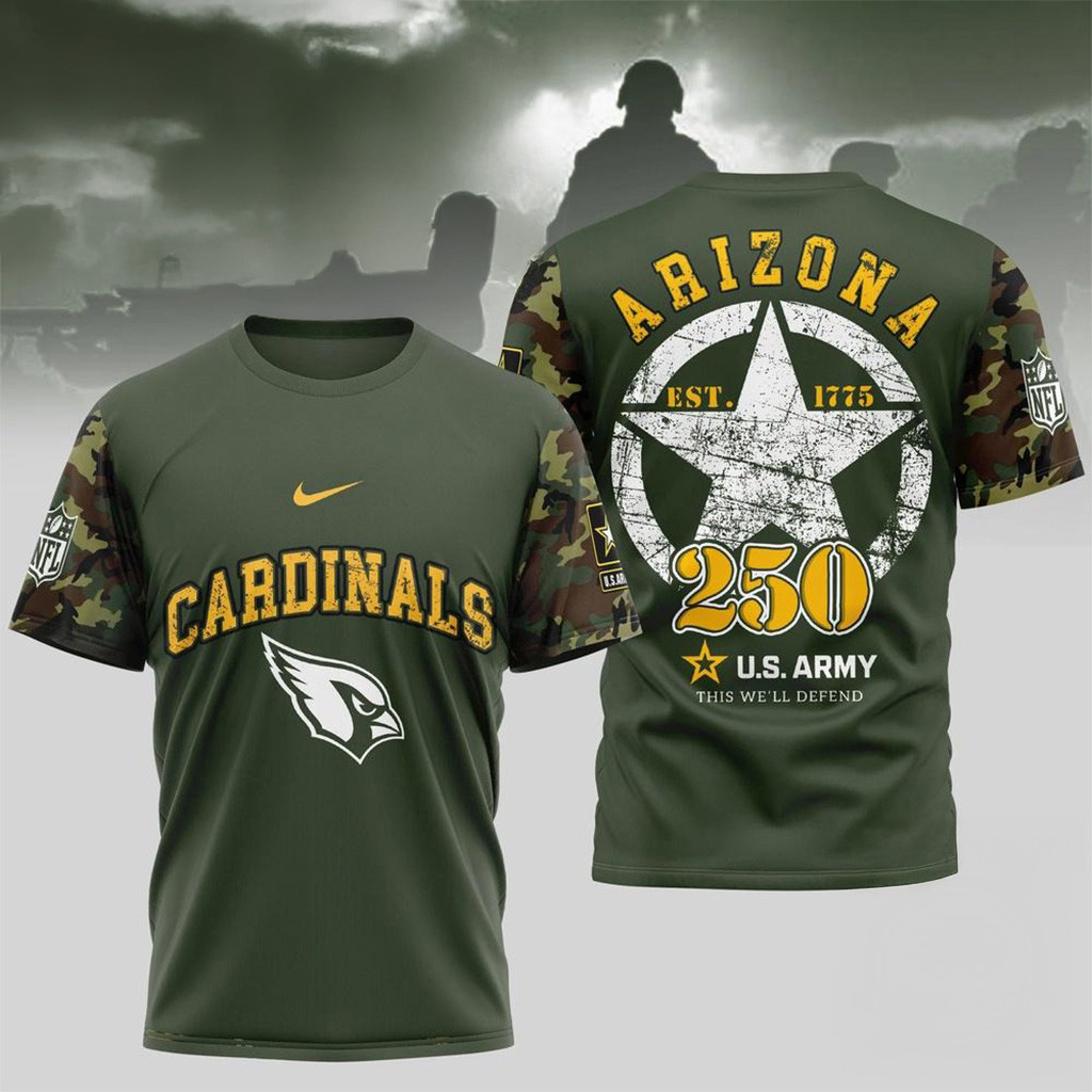NFL Arizona Cardinals US Army 250Th Birthday Celebration Shirt-1