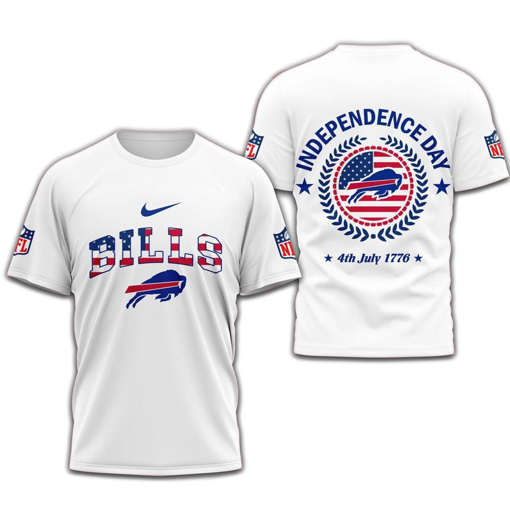 NFL Buffalo Bills 2025 Independence Day White Shirt-1