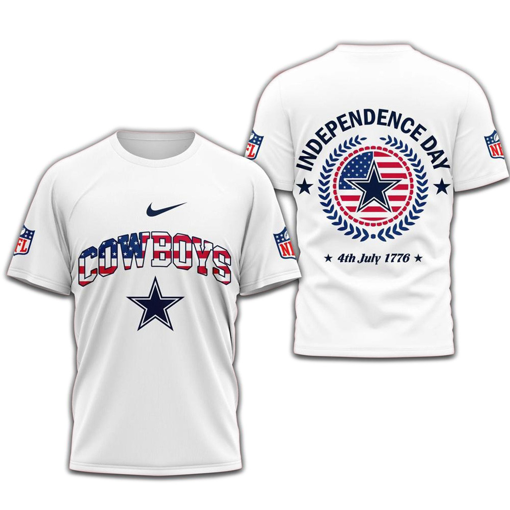 NFL Dallas Cowboys 2025 Football Team Independence Day T-Shirt-1